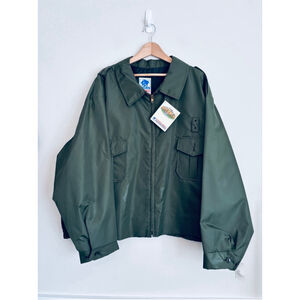 Vintage New Dead Stock Horace Small Apparel Co. Vinyl Jacket Men's XXXXL Green